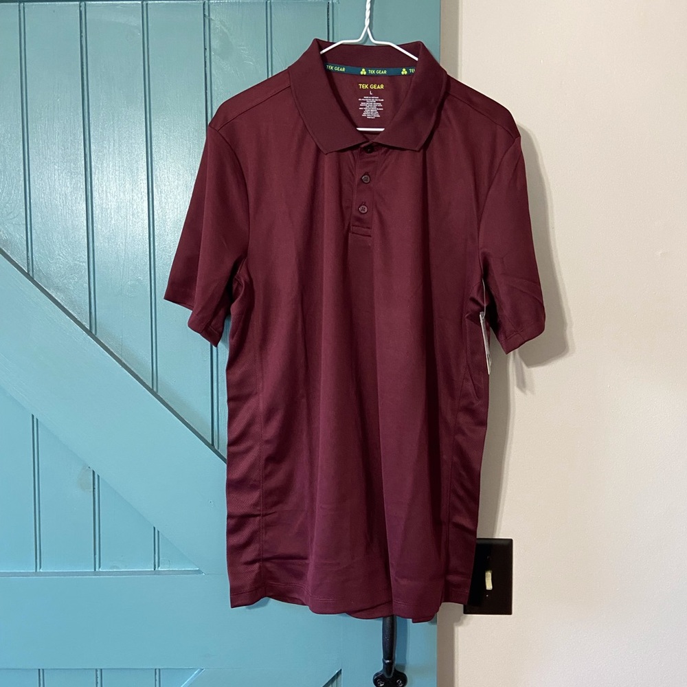 NWT TEK GEAR Men’s Short Sleeve Polo Shirt Size Large